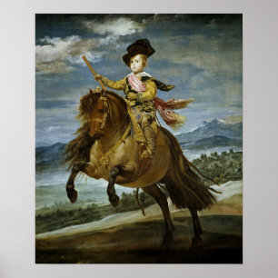Póster Velázquez - Príncipe Baltasar Carlos a caballo 163