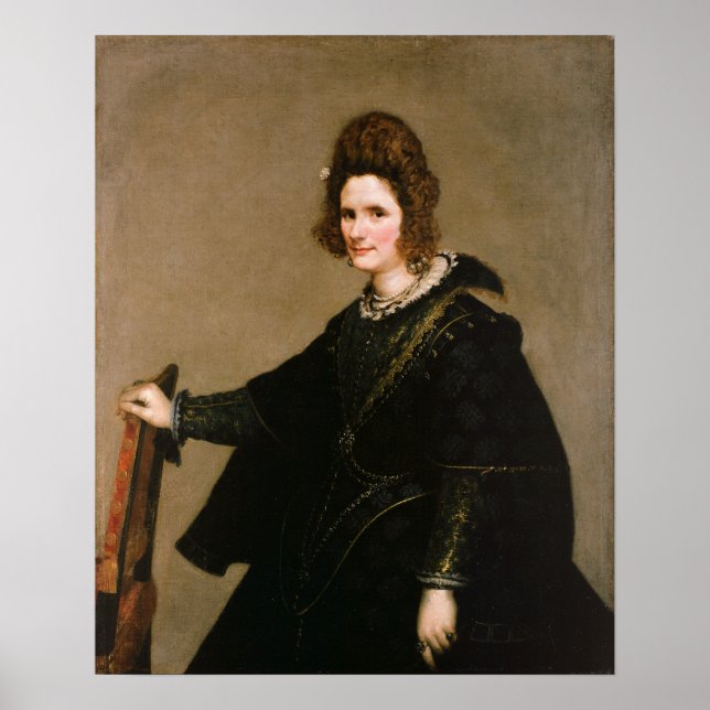 Póster Velázquez - Retrato De Una Dama (Frente)