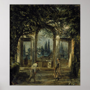 Póster Velázquez - Villa Medici En Roma Ariadne Pavilion