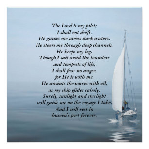 Póster Velero con texto inspirador náutico