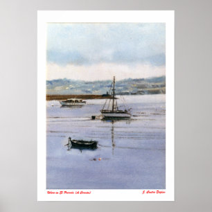 Póster Velero en El Parrote (A Coruña)