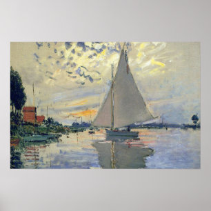 Póster Velero en Le Petit-Gennevilliers de Claude Monet