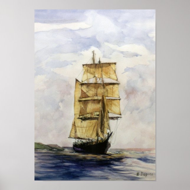Póster Velero/Veleiro/Sailboat (Frente)