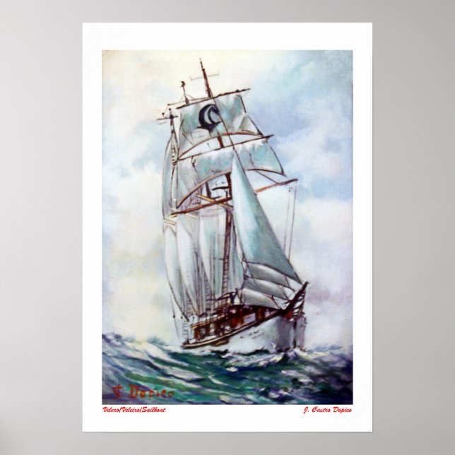 Póster Velero/Veleiro/Sailboat (Frente)