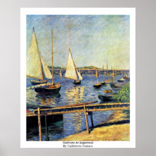 Póster Veleros De Argenteuil Por Caillebotte Gustave