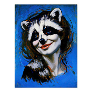 Póster "Velka Teyani" un tramposo de mapache