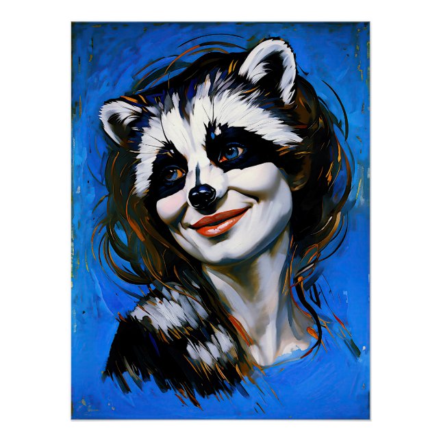 Póster "Velka Teyani" un tramposo de mapache (Anverso)