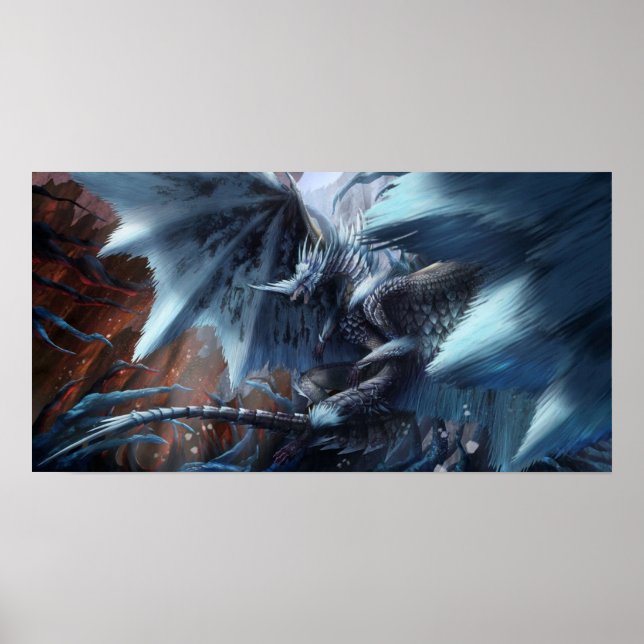 Póster Velkhana Monster Hunter World Iceborne (Frente)
