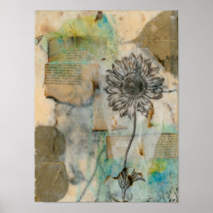 Póster Vellum Floral I