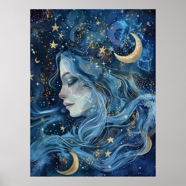 Póster Velo de Luna – Diosa Etérea  (Frente)