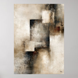 Póster Velo de Silencio Wabi-Sabi Moderno Abstracto Japon