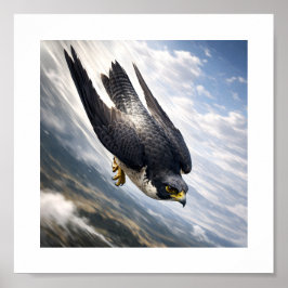 Póster Velocidad del Cielo – Halcón Peregrino en Descenso