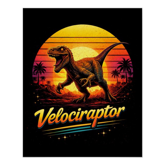 Póster Velociraptor (Anverso)