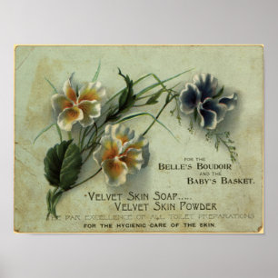 Póster velvet skin soap