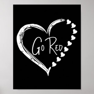 Póster Vemos Rojo En Febrero Vamos, Enfermedad Del Corazó