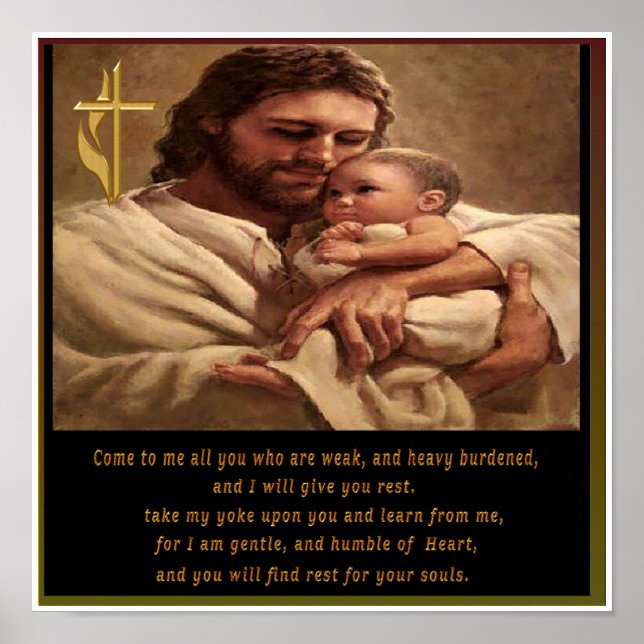 Póster ven a mí a todos los que estáis cansados (Frente)