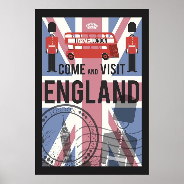 Póster Ven a visitar Inglaterra (Frente)