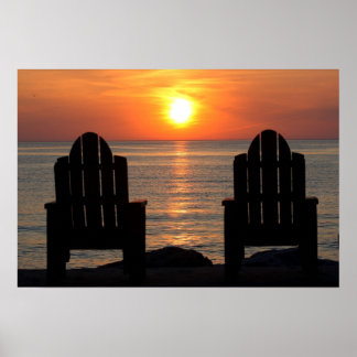 Póster Ven y mira la puesta de sol