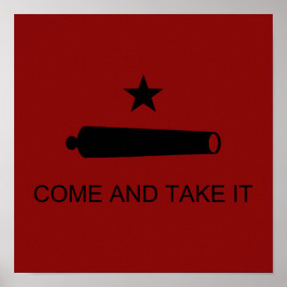 Póster ¡Ven Y Tómalo! Bandera de batalla del estado de Te