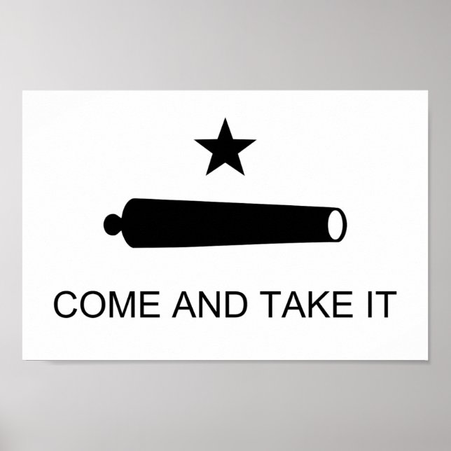 Póster Ven y tómalo - Bandera de Texas de Estados Unidos (Frente)
