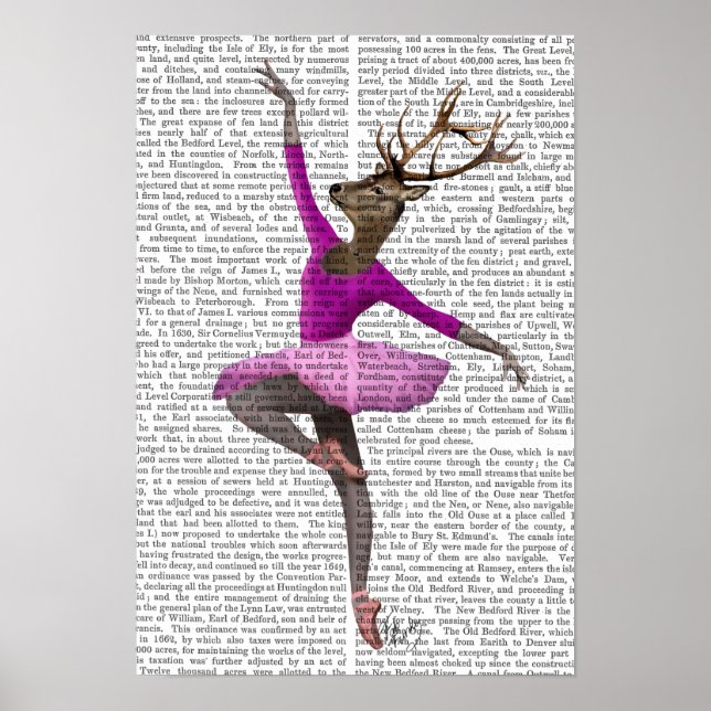 Póster Venado de ballet en rosa (Frente)