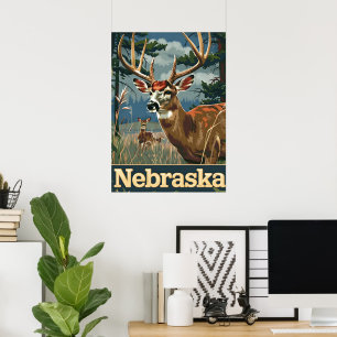 Póster Venado de cola blanca de Nebraska