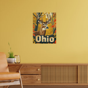 Póster Venado de cola blanca de Ohio