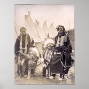 Póster Venado de cola negra, jefe sioux, 1904, cosecha