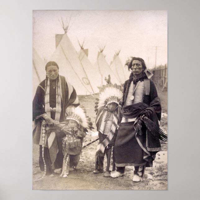 Póster Venado de cola negra, jefe sioux, 1904, cosecha (Frente)