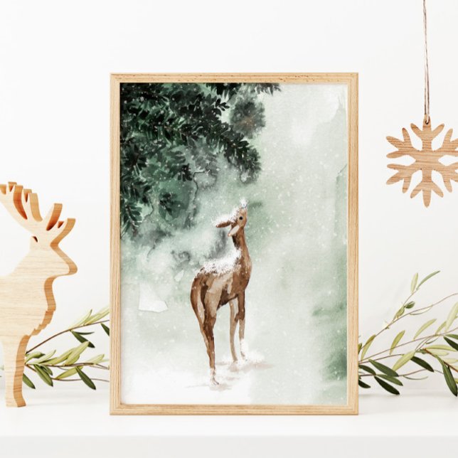 Póster Venado de invierno en la nieve (Subido por el creador)