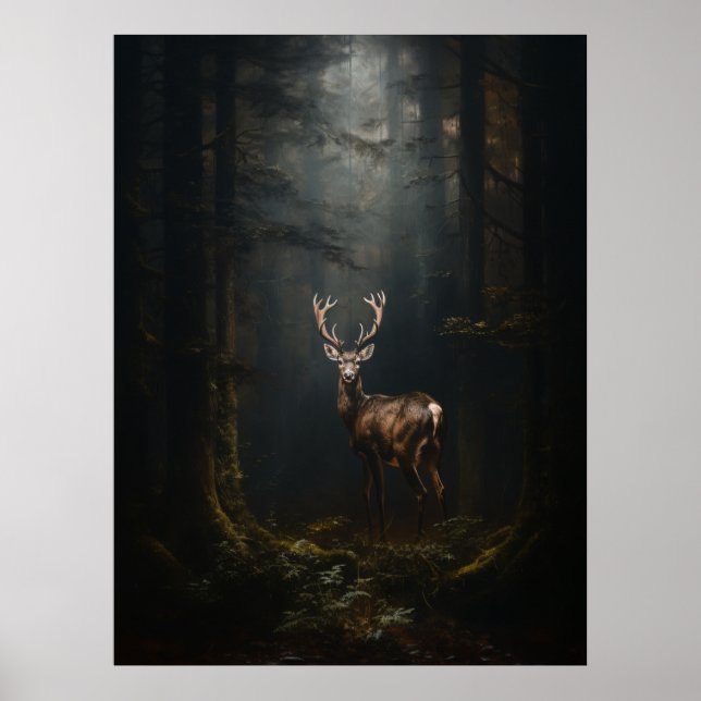 Póster Venado en el bosque (Frente)