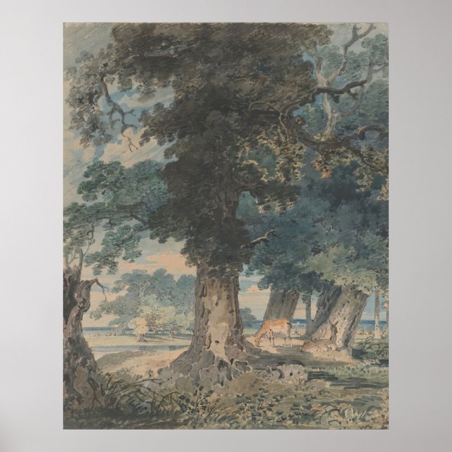 Póster Venado en el bosque de Windsor (1793-94) Thomas Gi (Frente)