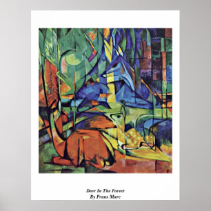 Póster Venado En El Bosque (Ii) Por Franz Marc