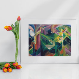 Póster Venado en un jardín de monasterio por Franz Marc