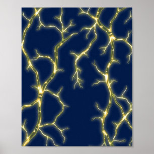 Póster Venas de energía de plasma eléctrico: Rama de rami
