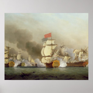 Póster Vencedores de sir George Anson de vicealmirante