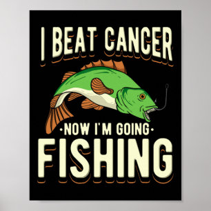 Póster Venci el cáncer ahora voy a pescar 1 