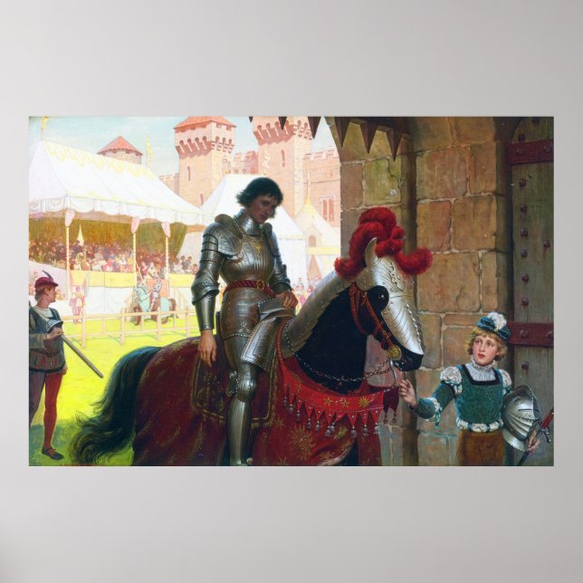 Póster Vencida, por Edmund Blair Leighton (Frente)
