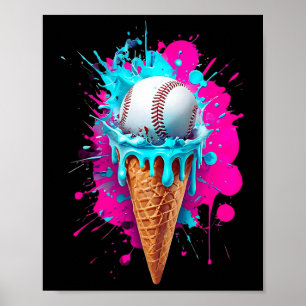 Póster Venda la crema de hielo acuática - Graciosa venta 