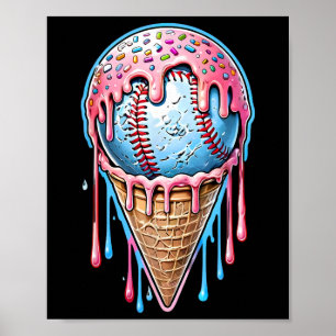 Póster Venda la crema de hielo rociando la perrera 1