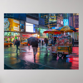 Póster Vendedor ambulante por la noche