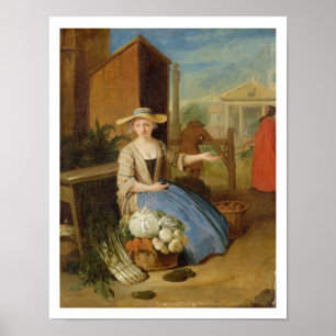 Póster Vendedor de verduras, Covent Garden, c.1726 (aceit