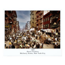 Vendedores callejeros en Mulberry St. New York Cit