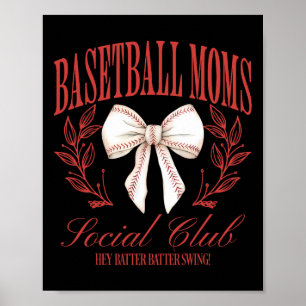 Póster Vender a mamá Club Social Coquette Bow Funny Mom