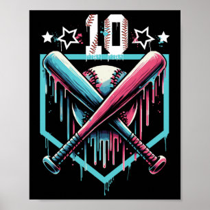 Póster Vender Drip 10 años niños número 10 jóvenes 10 año