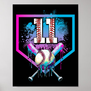 Póster Vender Drip 11º cumpleaños Plate Boy joven 11 años