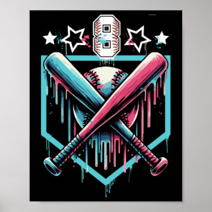 Póster Vender Drip 8Aniversario Niños Número 8 Jóvenes 8 