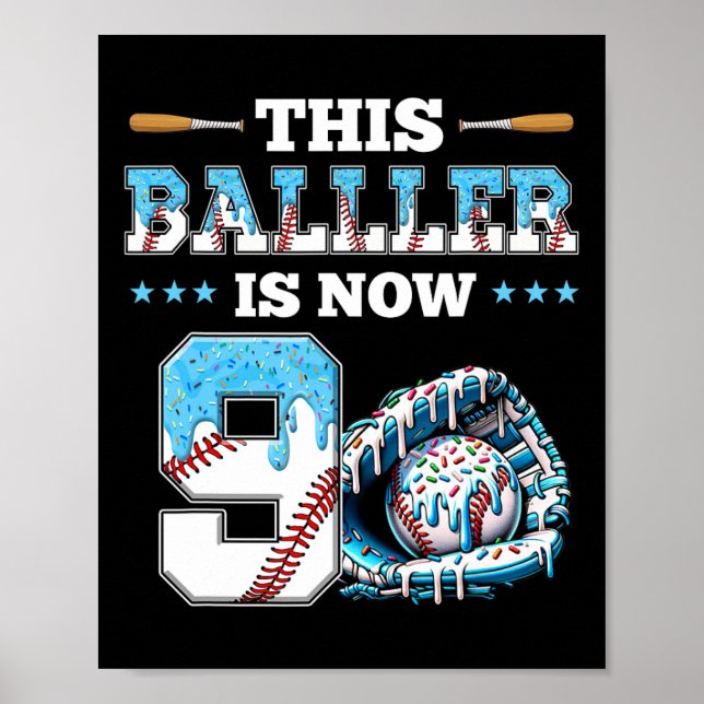 Póster Vender Drip Novena fiesta de cumpleaños niño depor (Frente)