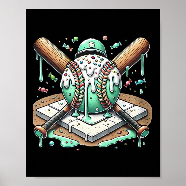 Póster Vender Drip Para Helado Con Sprinkles Drip Chicos  (Frente)