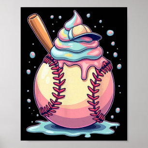 Póster Vender goteo de helado _1
